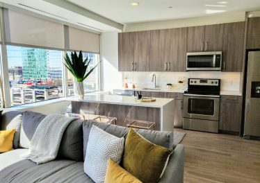 Living room and kitchen