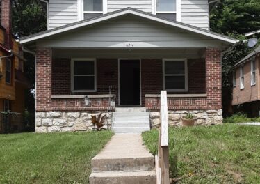 Exterior of three bed, one bath single family house